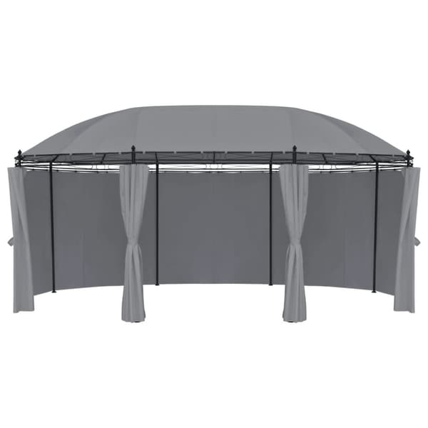 vidaXL pavillon med gardiner 520x349x255 cm antracitgrå -  Festtelte & havepavilloner