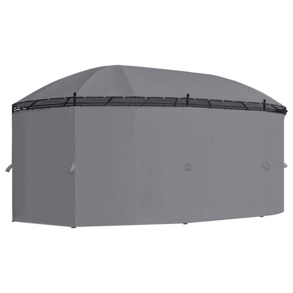 vidaXL pavillon med gardiner 520x349x255 cm antracitgrå -  Festtelte & havepavilloner