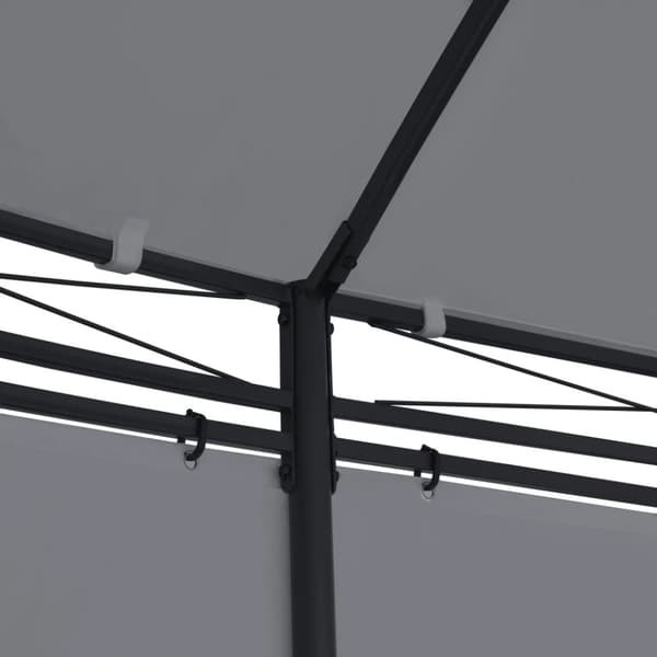 vidaXL pavillon med gardiner 520x349x255 cm antracitgrå -  Festtelte & havepavilloner