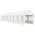 Miniatyrbild 3 av 9: vidaXL Paviljong med tak vit 17,84x2,28x2,69 m polyeten -  Partytält & paviljoner