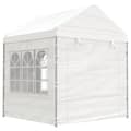 Miniatyrbild 4 av 9: vidaXL Paviljong med tak vit 17,84x2,28x2,69 m polyeten -  Partytält & paviljoner