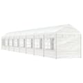 Miniatyrbild 2 av 9: vidaXL Paviljong med tak vit 17,84x2,28x2,69 m polyeten -  Partytält & paviljoner