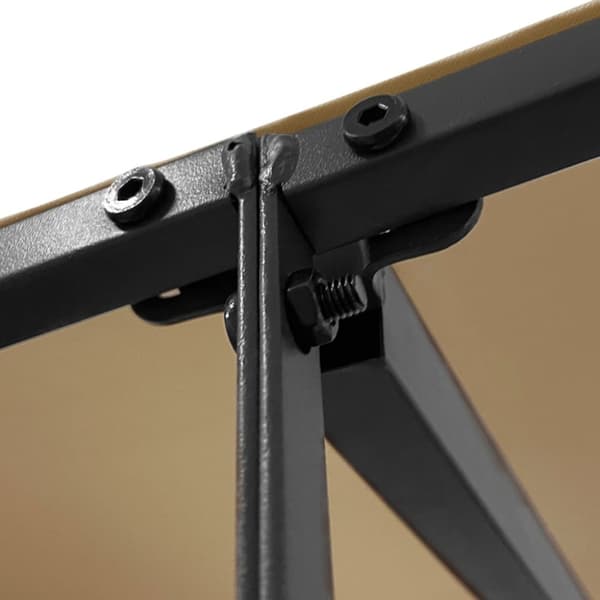 vidaXL baldakin 4x3 m 180 g/m² stof og stål gråbrun - Festtelte & havepavilloner
