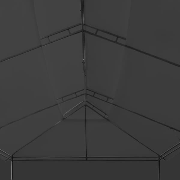 vidaXL pavillon med gardiner 600x298x270 cm antracitgrå -  Festtelte & havepavilloner