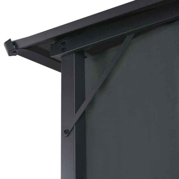 vidaXL pavillon med gardin aluminium 3 x 3 m sort -  Festtelte & havepavilloner