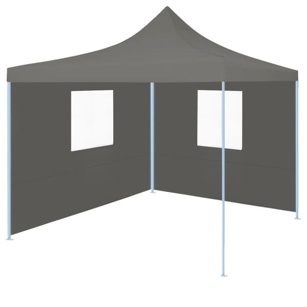 vidaXL foldbart festtelt pop-up med 2 sidevægge 3 x 3 m antracitgrå -  Festtelte & havepavilloner