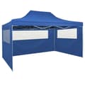 Miniatyrbild 3 av 11: vidaXL Pop-Up hopfällbart partytält med 4 sidoväggar 3x4,5 m blå -  Partytält & paviljoner