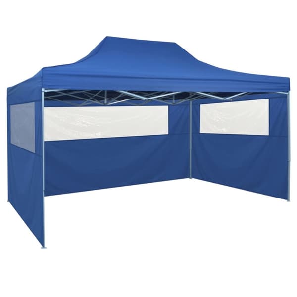vidaXL Pop-Up hopfällbart partytält med 4 sidoväggar 3x4,5 m blå -  Partytält & paviljoner