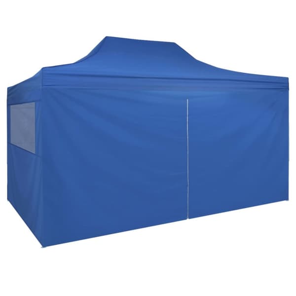 vidaXL Pop-Up hopfällbart partytält med 4 sidoväggar 3x4,5 m blå -  Partytält & paviljoner