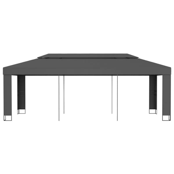 vidaXL pavillon med dobbelttag 3x6 m antracitgrå -  Festtelte & havepavilloner