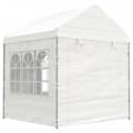 Miniatyrbild 4 av 9: vidaXL Paviljong med tak vit 6,69x2,28x2,69 m polyeten -  Partytält & paviljoner
