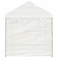 Miniatyrbild 5 av 9: vidaXL Paviljong med tak vit 6,69x2,28x2,69 m polyeten -  Partytält & paviljoner