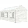Miniatyrbild 1 av 9: vidaXL Paviljong med tak vit 6,69x2,28x2,69 m polyeten -  Partytält & paviljoner