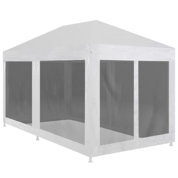 vidaXL Partytält med 6 sidoväggar i nät 6x3 m -  Partytält & paviljoner