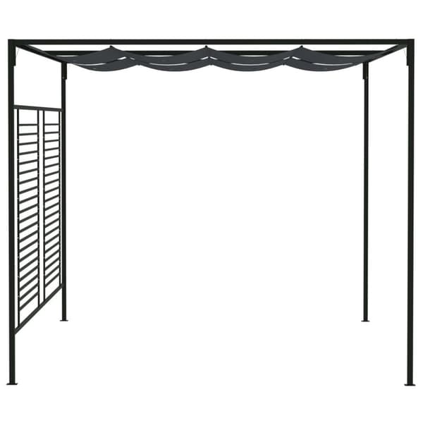 vidaXL havepavillon med udtrækkeligt tag 4x3x2,3 m 180 g/m² antracit -  Festtelte & havepavilloner