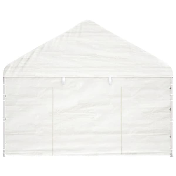 vidaXL pavillon med tag 8,92x4,08x3,22 m polyethylen hvid - Festtelte & havepavilloner