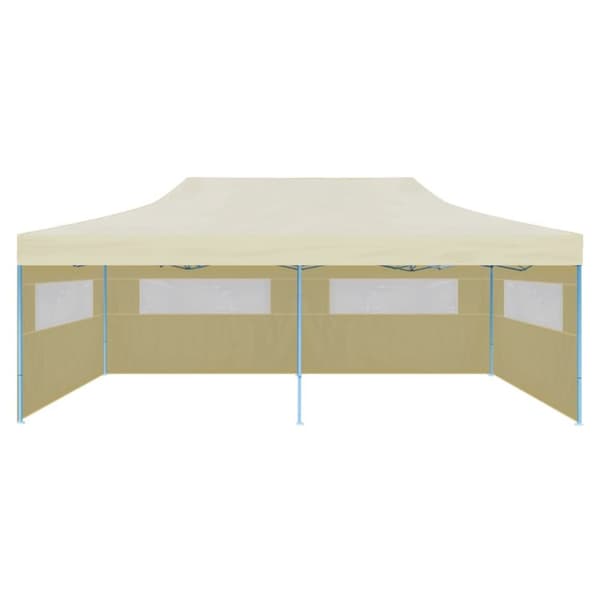 vidaXL foldbart pop up-festtelt 3 x 6 m cremefarvet -  Festtelte & havepavilloner