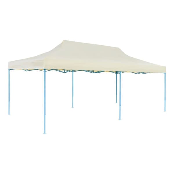 vidaXL foldbart pop up-festtelt 3 x 6 m cremefarvet -  Festtelte & havepavilloner