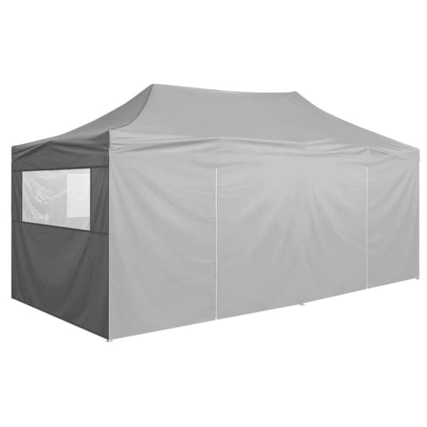 vidaXL Hopfällbart partytält med 4 sidoväggar 3x6 m stål antracit -  Partytält & paviljoner