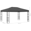 Miniatyrbild 11 av 11: vidaXL Paviljong med ljusslinga LED 3x4 m antracit tyg -  Partytält & paviljoner