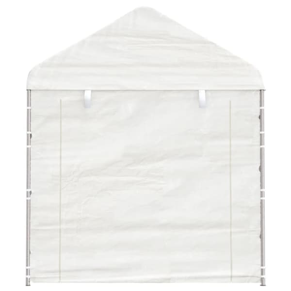 vidaXL pavillon med tag 13,38x2,28x2,69 m polyethylen hvid -  Festtelte & havepavilloner