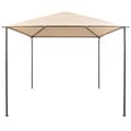 Miniatyrbild 3 av 9: vidaXL Paviljong 3x3 m stål beige -  Partytält & paviljoner