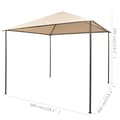 Miniatyrbild 9 av 9: vidaXL Paviljong 3x3 m stål beige -  Partytält & paviljoner