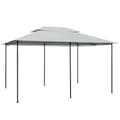 Miniatyrbild 3 av 9: vidaXL Paviljong med draperier 4x3 m vit -  Partytält & paviljoner