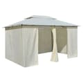 Miniatyrbild 5 av 9: vidaXL Paviljong med draperier 4x3 m vit -  Partytält & paviljoner