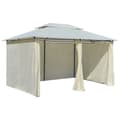 Miniatyrbild 6 av 9: vidaXL Paviljong med draperier 4x3 m vit -  Partytält & paviljoner
