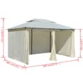 Miniatyrbild 9 av 9: vidaXL Paviljong med draperier 4x3 m vit -  Partytält & paviljoner