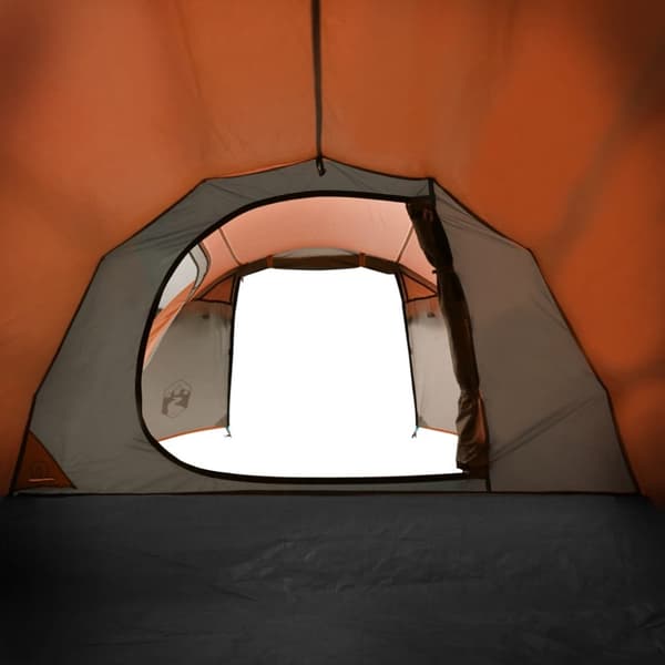 vidaXL Campingtält tunnel 2 personer grå och orange vattentätt -  Tält