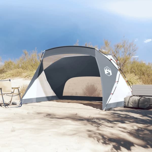 vidaXL strandtelt 274x178x170/148 cm 185T polyester grå -  Telte
