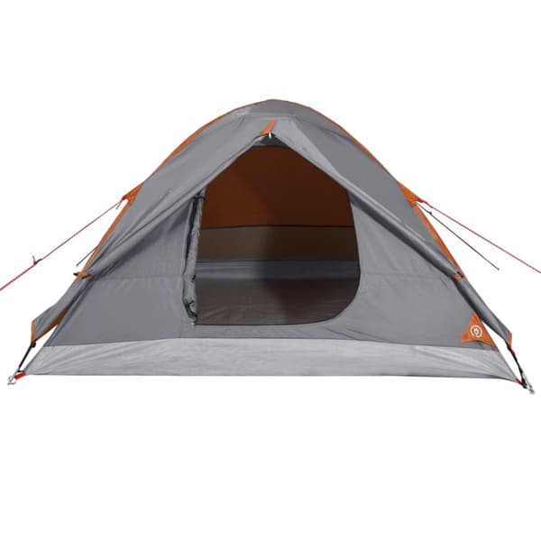 vidaXL 3-personers campingtelt vandtæt kuppel grå og orange -  Telte