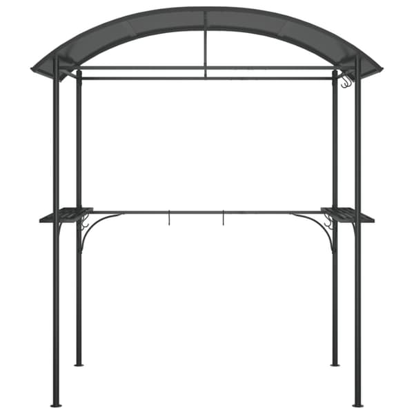 vidaXL grillpavillon med sidehylder 220x115x230 cm stål antracitgrå -  Festtelte & havepavilloner