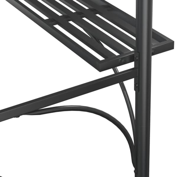 vidaXL grillpavillon med sidehylder 220x115x230 cm stål antracitgrå - Festtelte & havepavilloner