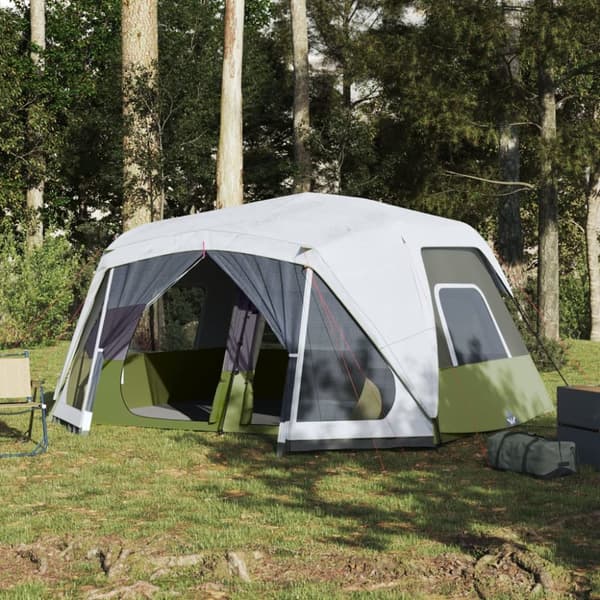 vidaXL Perheteltta LED-valolla 10 henkilölle vaaleanvihr. pikavapautus -  Teltat