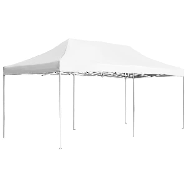 vidaXL Hopfällbart partytält aluminium 6x3 m vit -  Partytält & paviljoner