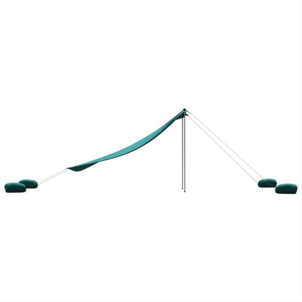 vidaXL Strandbaldakin med sandankre grønn 214x236 cm