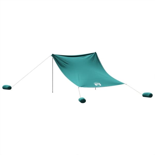 vidaXL Strandbaldakin med sandankre grønn 214x236 cm