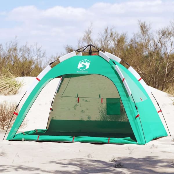 vidaXL Strandtelt 2 personer havgrønn hurtigutløser vanntett