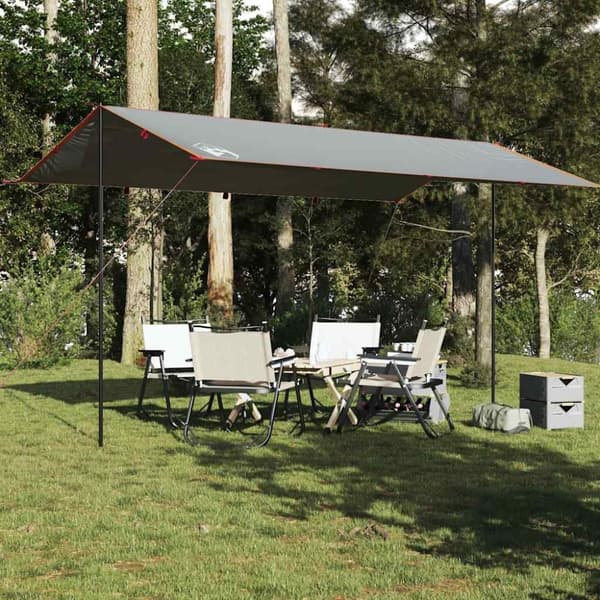 vidaXL tarp 500x294 cm vandtæt grå og orange