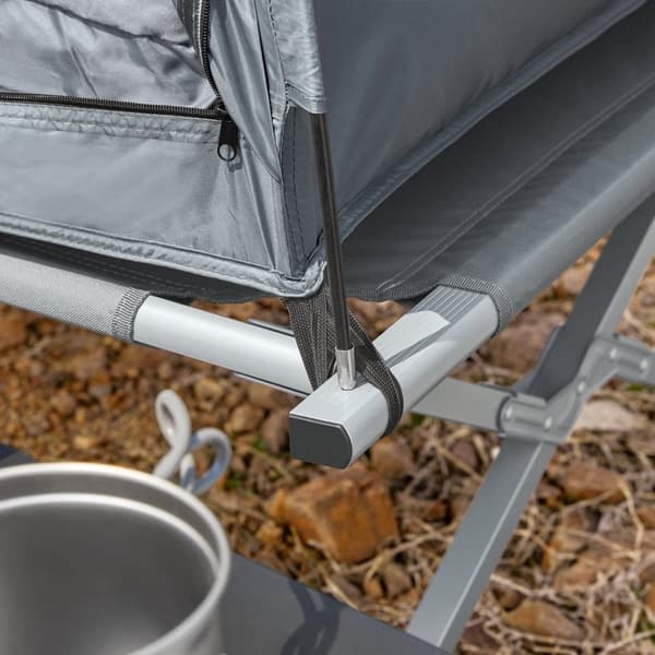 Rootz 4-in-1 Camping Telttapaketti 2 hengelle - Pop-Up-teltta - Telttasänky lepotuoleilla - Kestävä Oxford Nylon - Vedenpitävä polyesteri - Helppo kul