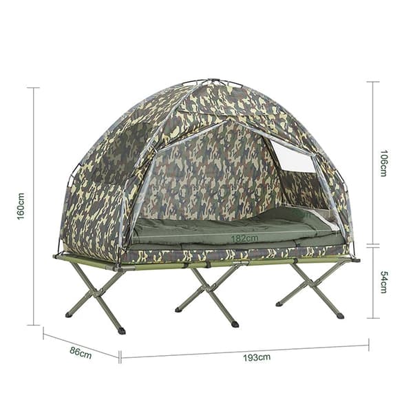 Rootz 4-in-1 Camping Telttasarja - Yhden hengen teltta - Pop-Up-teltta - Telttasänky - Kannettava lepotuoli - Kestävää Oxford Nylon - Helppo kuljettaa