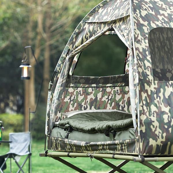 Rootz 4-in-1 Camping Telttasarja - Yhden hengen teltta - Pop-Up-teltta - Telttasänky - Kannettava lepotuoli - Kestävää Oxford Nylon - Helppo kuljettaa