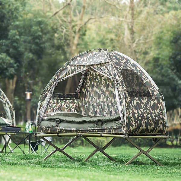 Rootz 4-in-1 Camping Telttasarja - Yhden hengen teltta - Pop-Up-teltta - Telttasänky - Kannettava lepotuoli - Kestävää Oxford Nylon - Helppo kuljettaa
