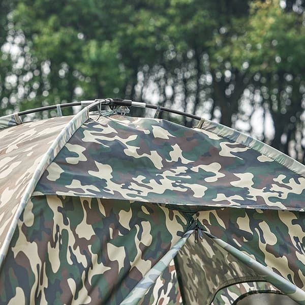 Rootz 4-i-1 campingtältpaket för 2 personer - popup-tält - tältsäng med solstol - slitstark oxfordnylon - vattentät - enkel montering - 193 cm x 188 c