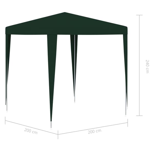 The Living Store professionelt festtelt 2x2 m grøn -  Festtelte & havepavilloner