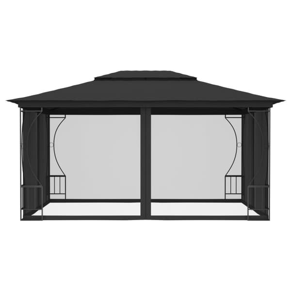 The Living Store pavillon med net 300x400x265 cm antracitgrå - Festtelte & havepavilloner