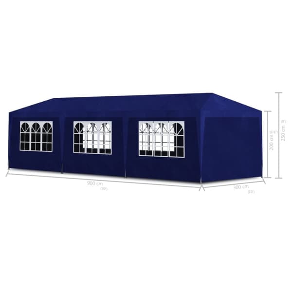 The Living Store festtelt 3 x 9 m blå -  Festtelte & havepavilloner